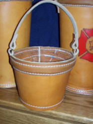 small leather fire bucket fire gear repair